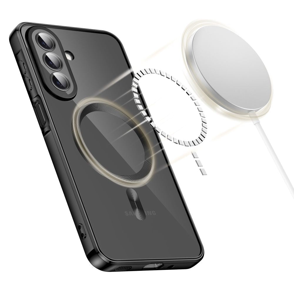 Tech - Protect Samsung Galaxy A27 5G - Θήκη Σιλικόνης TPU με MagSafe - MagFlex - Clear / Shiny Black