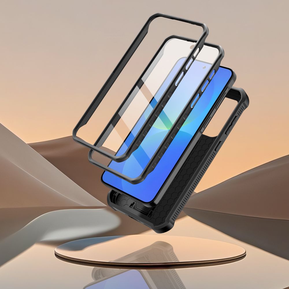Tech - Protect Samsung Galaxy A36 5G / A37 5G - Θήκη 360 Full Body με Προστασία για την Οθόνη και την Κάμερα και Stand - Kevlar Cam+ 2 - Set - Black