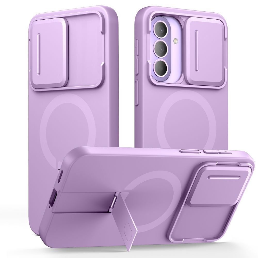 Tech - Protect Samsung Galaxy A57 5G - Σκληρή Θήκη με Ανοιγόμενο Κάλυμμα Κάμερας και Stand - Kevlar Aura MagSafe - Violet