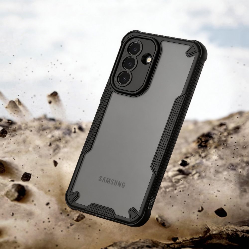 Tech - Protect Samsung Galaxy A57 5G - Σκληρή Θήκη με Πλαίσιο Σιλικόνης - Rugged Shield - Matte Black