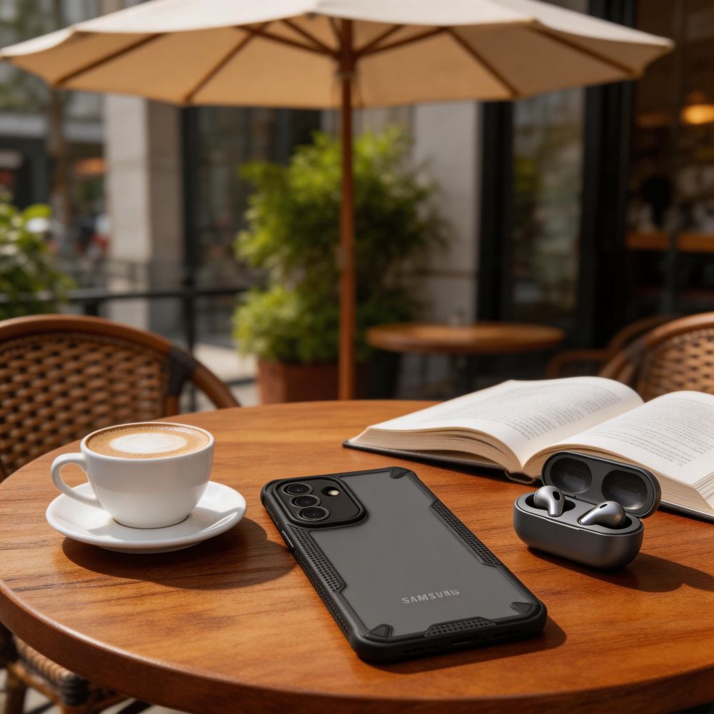 Tech - Protect Samsung Galaxy A57 5G - Σκληρή Θήκη με Πλαίσιο Σιλικόνης - Rugged Shield - Matte Black