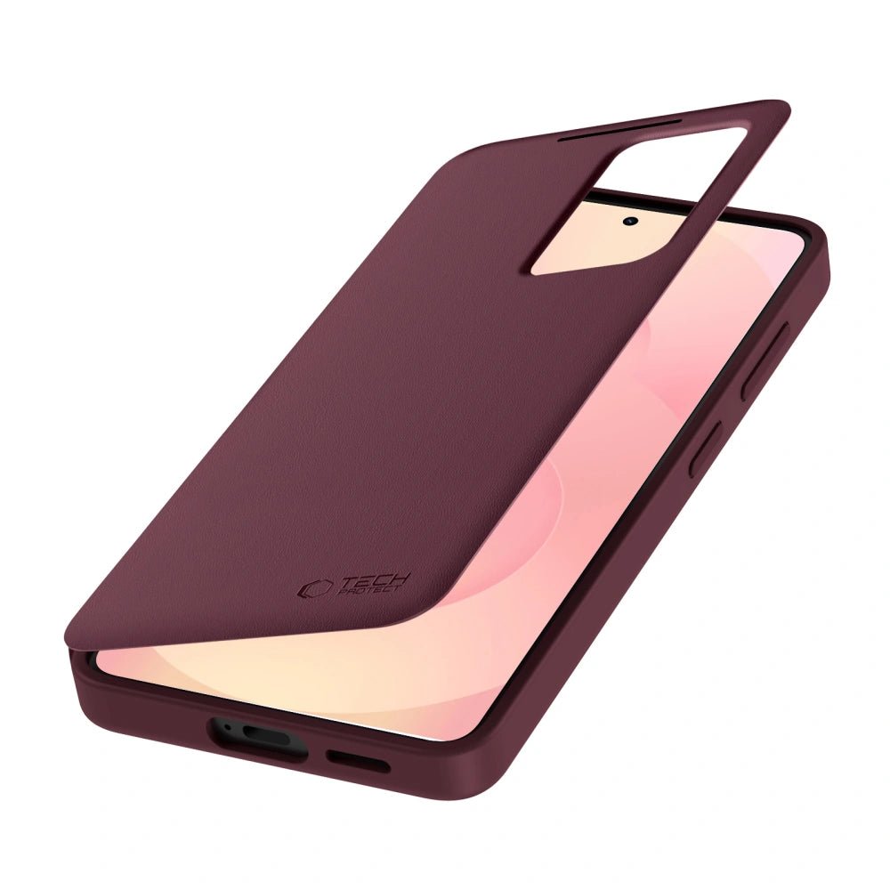 Tech - Protect Samsung Galaxy S26 - Θήκη Βιβλίο με Θέση για 1 Κάρτα - Smart Wallet - Mulberry