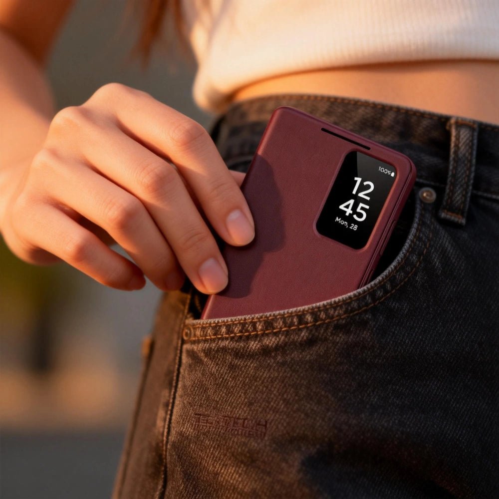 Tech - Protect Samsung Galaxy S26 - Θήκη Βιβλίο με Θέση για 1 Κάρτα - Smart Wallet - Mulberry