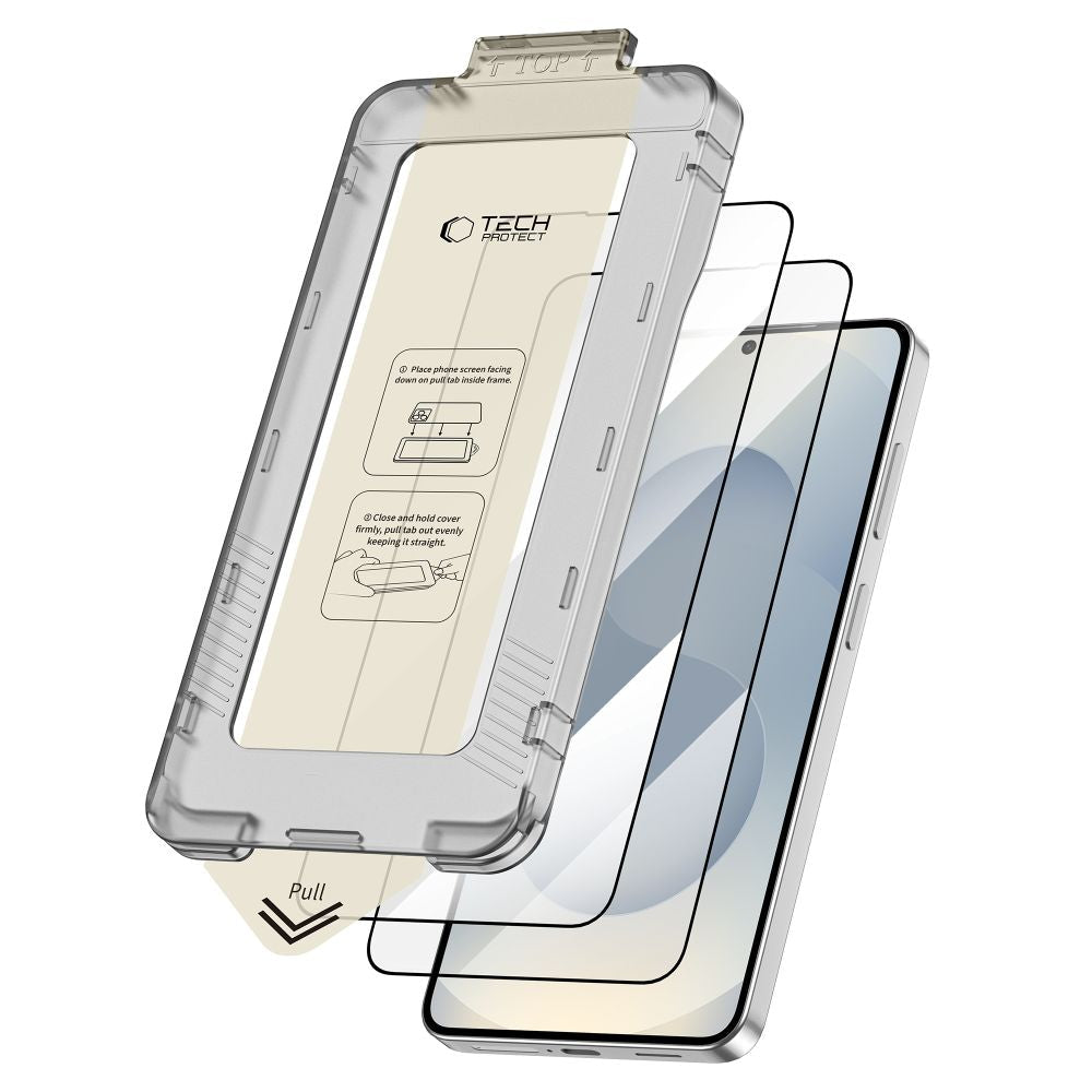 Tech - Protect Samsung Galaxy S26 Plus - Σετ με 2 Full Screen Αντιχαρακτικά Γυαλιά Οθόνης με Οδηγό Τοποθέτησης - Quick Set+ - Black