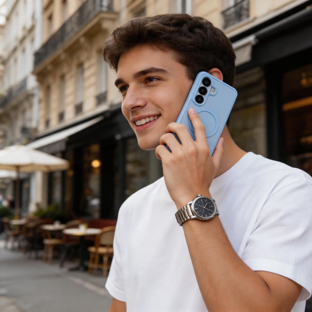 Tech - Protect Samsung Galaxy S26 - Σκληρή Θήκη με Πλαίσιο Σιλικόνης - MagMat MagSafe - Matte Sky Blue