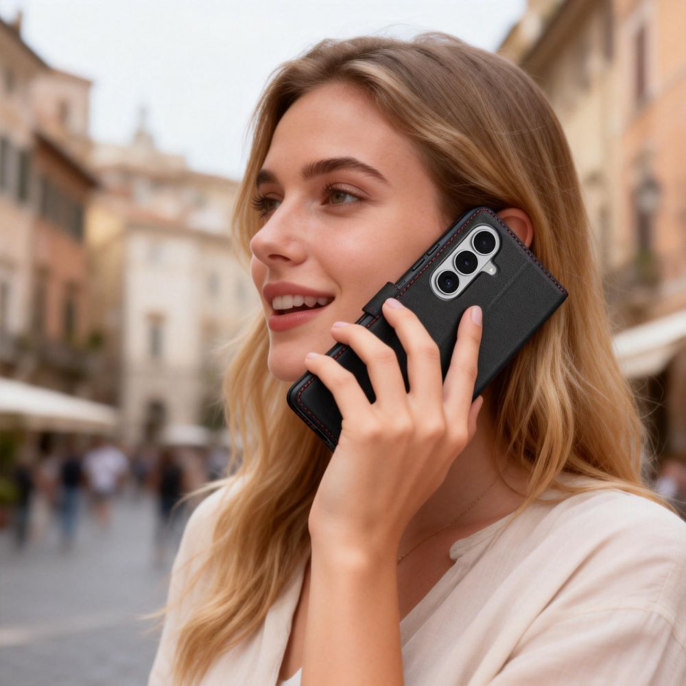 Tech - Protect Samsung Galaxy S26 - Θήκη Πορτοφόλι Stand από Δερματίνη - Wallet - Black / Red