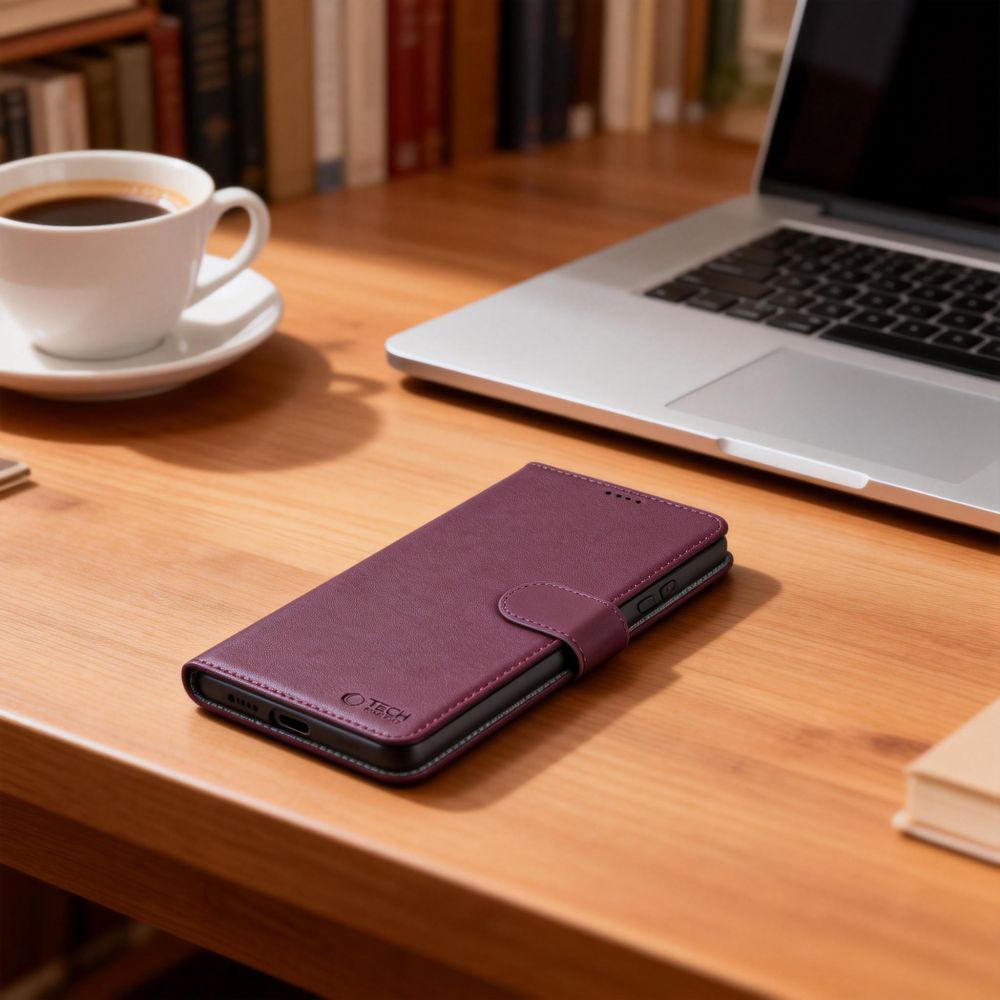 Tech - Protect Samsung Galaxy S26 - Θήκη Πορτοφόλι Stand από Δερματίνη - Wallet - Mulberry