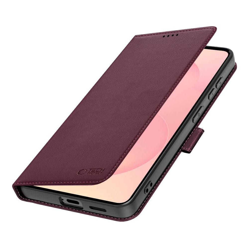 Tech - Protect Samsung Galaxy S26 - Θήκη Πορτοφόλι Stand από Δερματίνη - Wallet - Mulberry