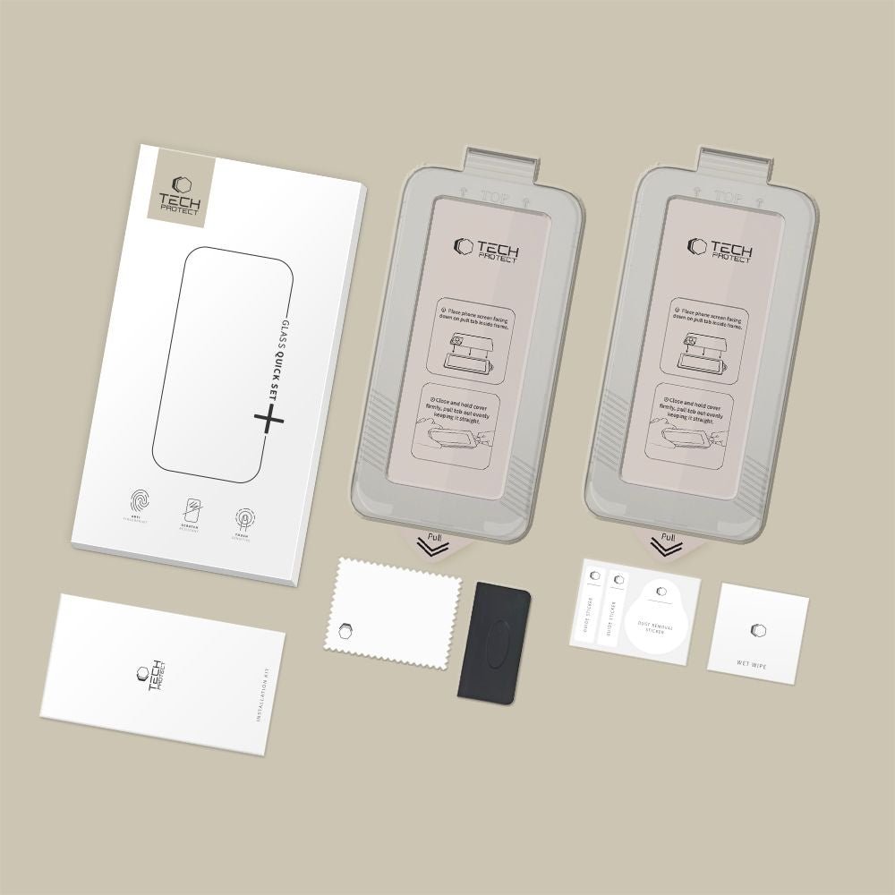 Tech - Protect Samsung Galaxy S26 Ultra - Σετ με 2 Full Screen Αντιχαρακτικά Γυαλιά Οθόνης με Οδηγό Τοποθέτησης - Quick Set+ - Black