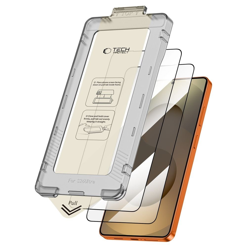 Tech - Protect Samsung Galaxy S26 Ultra - Σετ με 2 Full Screen Αντιχαρακτικά Γυαλιά Οθόνης με Οδηγό Τοποθέτησης - Quick Set+ - Black