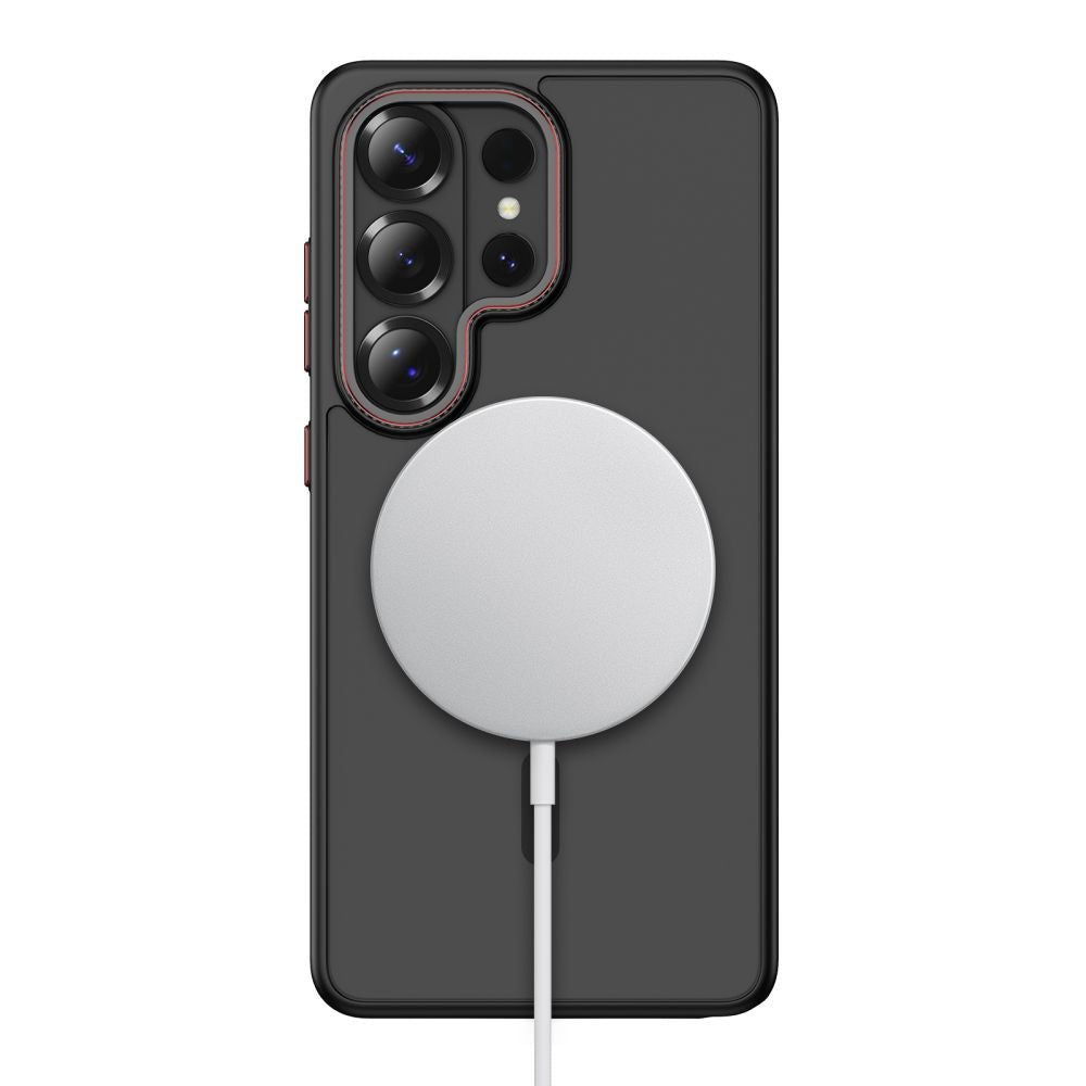 Tech - Protect Samsung Galaxy S26 Ultra - Σκληρή Θήκη με Πλαίσιο Σιλικόνης - MagCam MagSafe - Matte Black / Red
