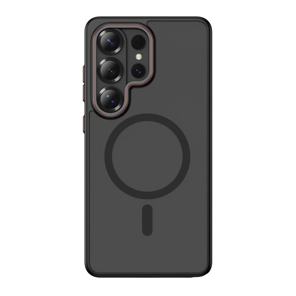 Tech - Protect Samsung Galaxy S26 Ultra - Σκληρή Θήκη με Πλαίσιο Σιλικόνης - MagCam MagSafe - Matte Black / Red