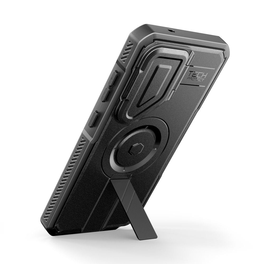 Tech - Protect Samsung Galaxy S26 Ultra - Θήκη 360 Full Body με Προστασία για την Οθόνη και την Κάμερα και Stand - Kevlar MagSafe 2 - Set - Black