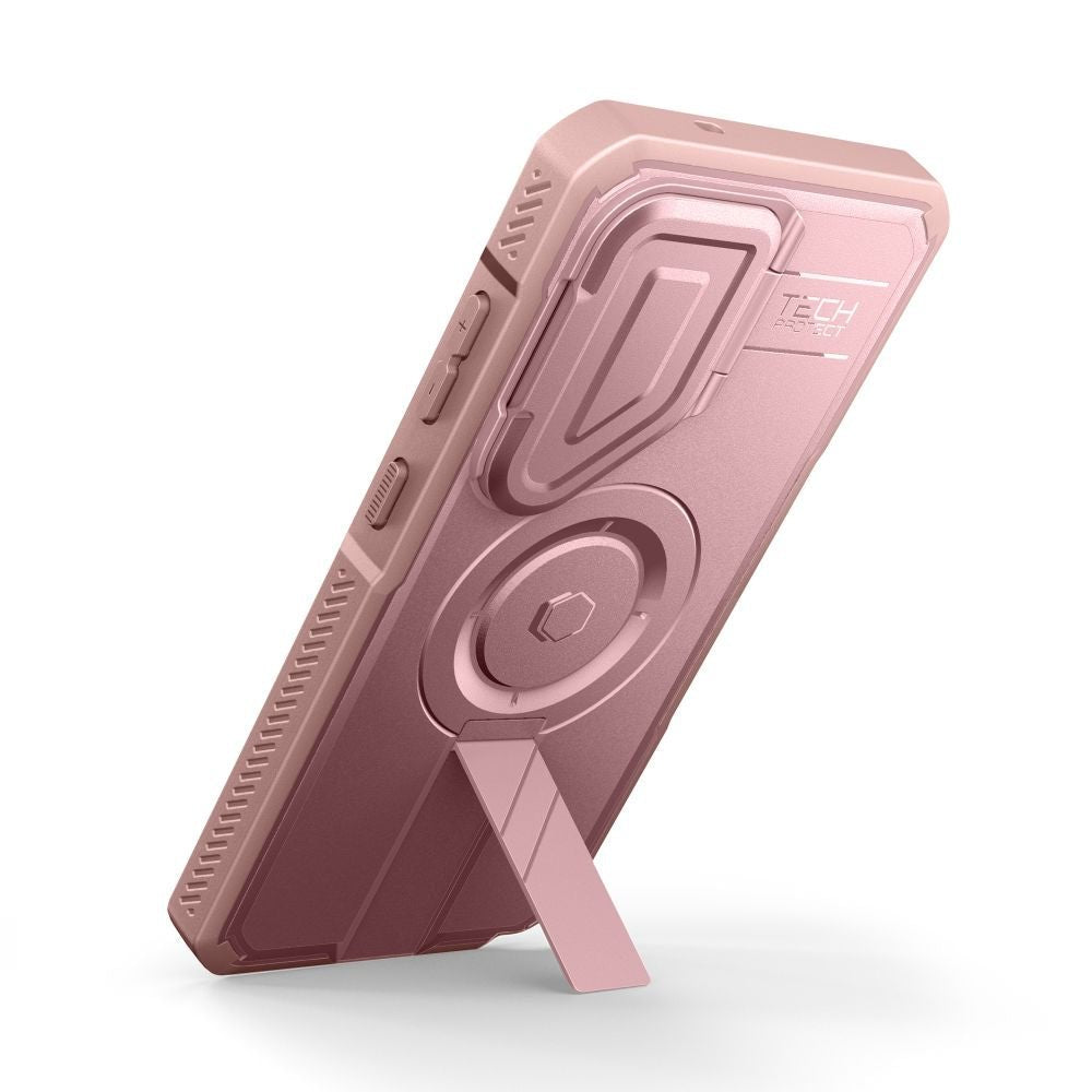 Tech - Protect Samsung Galaxy S26 Ultra - Θήκη 360 Full Body με Προστασία για την Οθόνη και την Κάμερα και Stand - Kevlar MagSafe 2 - Set - Pink