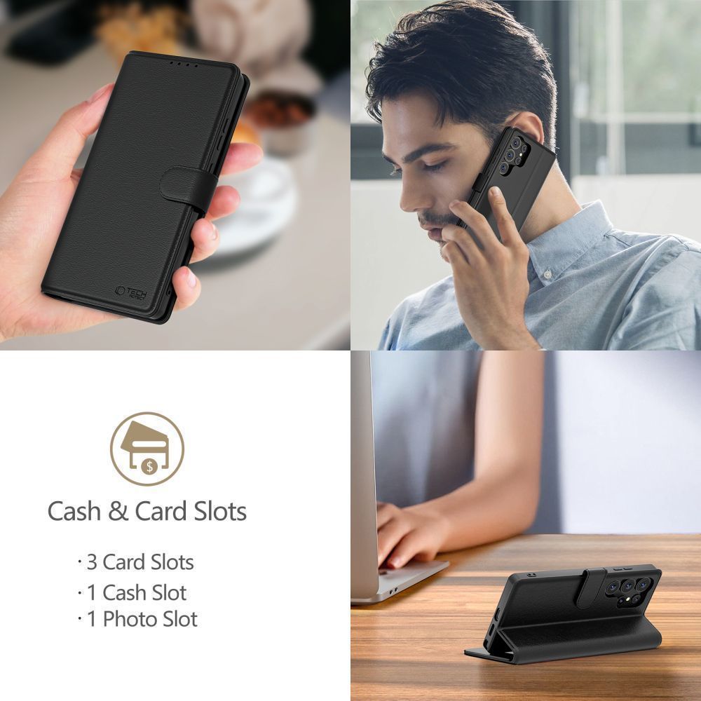 Tech - Protect Xiaomi Redmi 15C 5G / Poco C85 5G - Θήκη Πορτοφόλι Stand από Δερματίνη - Wallet - Black