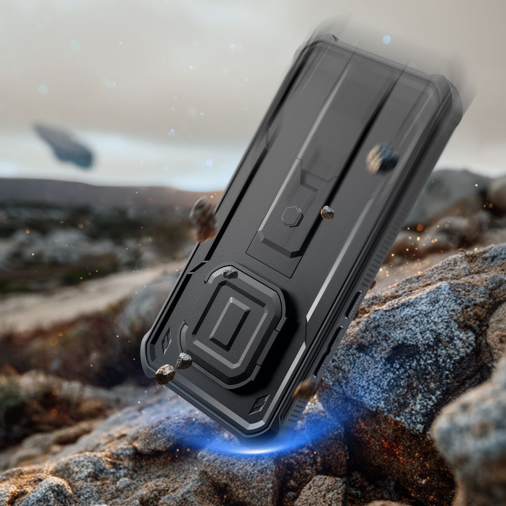 Tech - Protect Xiaomi Redmi Note 15 Pro 5G - Θήκη 360 Full Body με Προστασία για την Οθόνη και την Κάμερα και Stand - Kevlar Cam+ 2 - Set - Black