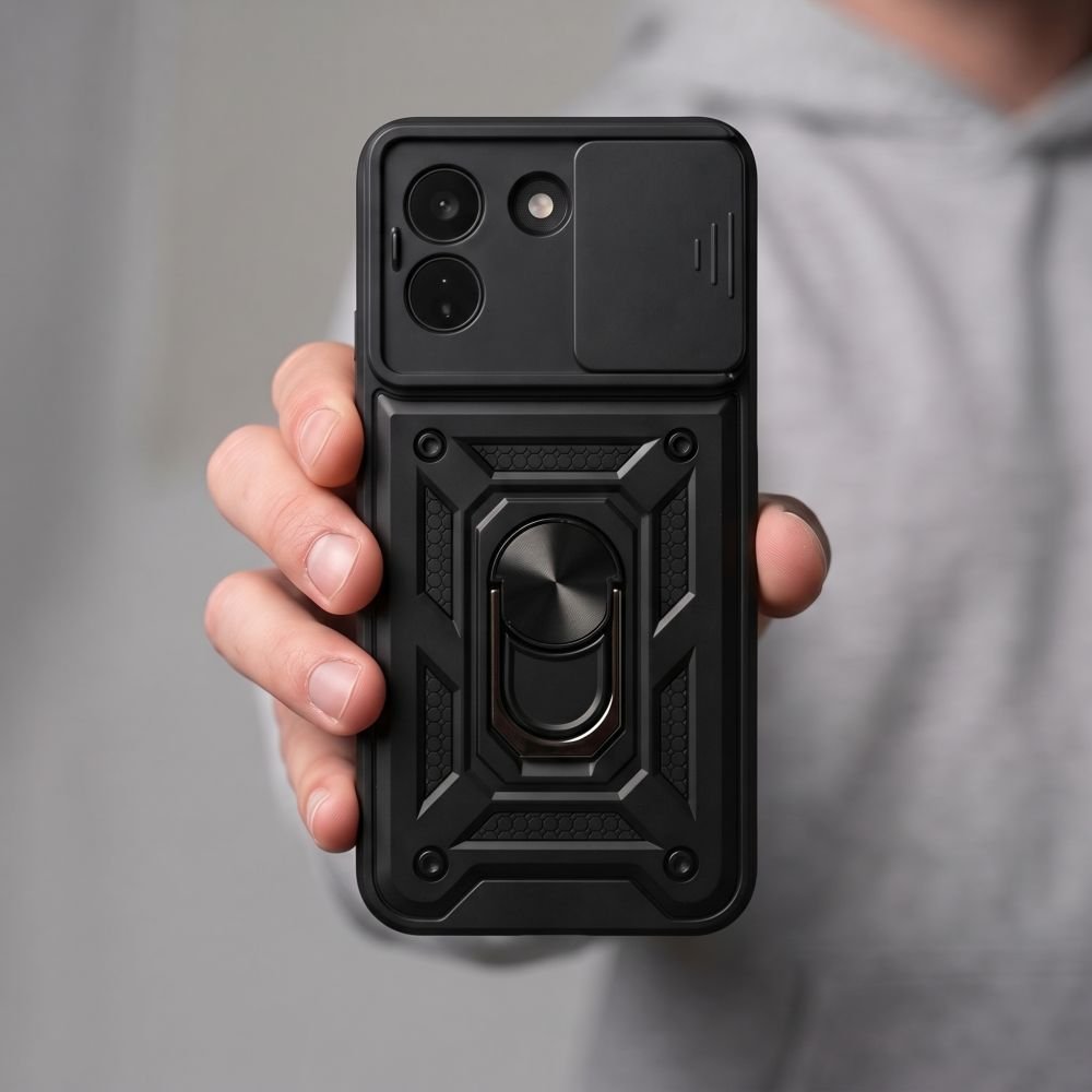 Tech-Protect Xiaomi Redmi Note 17 Pro Max 5G - Σκληρή Θήκη με Πλαίσιο Σιλικόνης και Δαχτυλίδι Συγκράτησης - Camshield Pro - Black