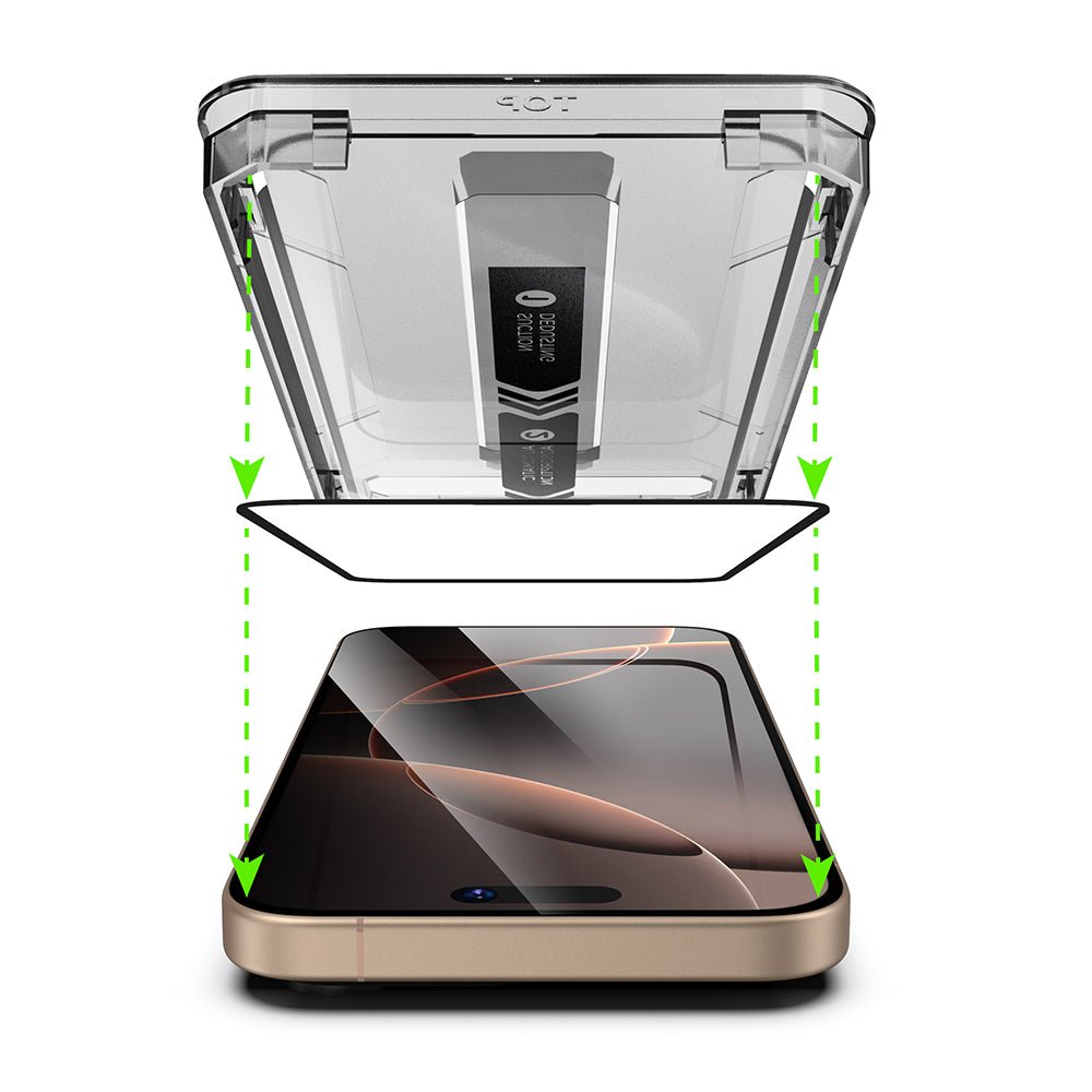 Techsuit iPhone 15 Pro Max - Σετ με 2 Full Screen Αντιχαρακτικά Γυαλιά Οθόνης - TitanGlass FullCover - Privacy