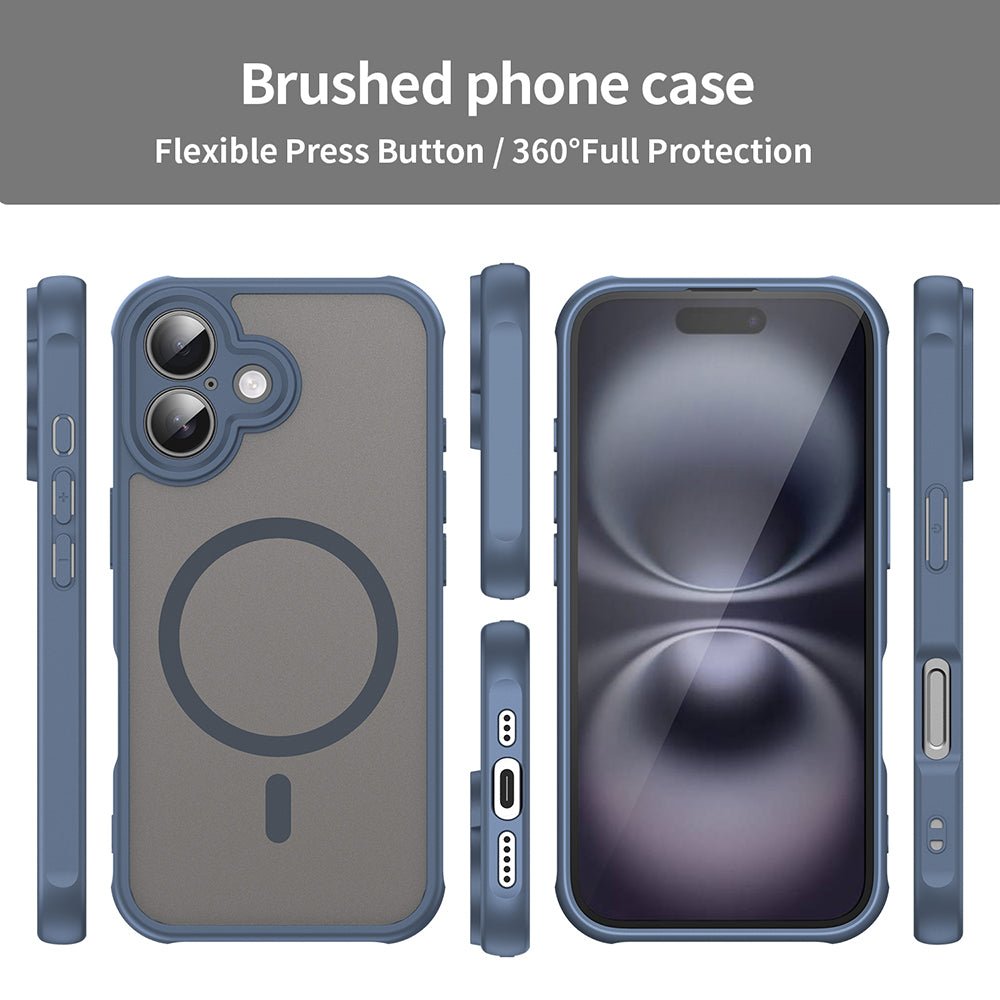 Techsuit iPhone 16 Plus - Σκληρή Θήκη με Πλαίσιο Σιλικόνης και MagSafe - HaloFrost II MagSafe - Navy Blue