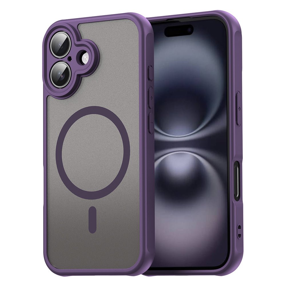 Techsuit iPhone 16 Plus - Σκληρή Θήκη με Πλαίσιο Σιλικόνης και MagSafe - HaloFrost II MagSafe - Purple