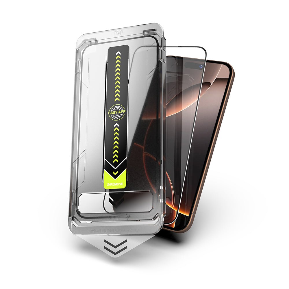 Techsuit iPhone 16 Pro Max - Full Screen Αντιχαρακτικό Γυαλί Οθόνης - TitanGlass FullCover - Black