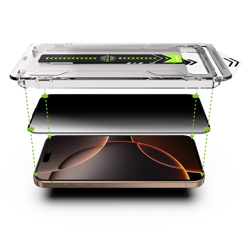 Techsuit iPhone 16 Pro Max - Full Screen Αντιχαρακτικό Γυαλί Οθόνης - TitanGlass FullCover - Privacy