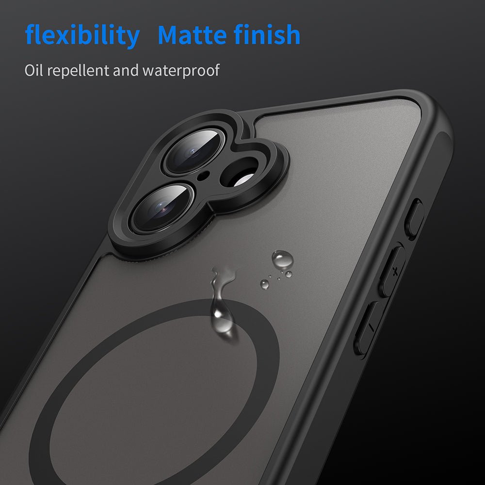 Techsuit iPhone 16 - Σκληρή Θήκη με Πλαίσιο Σιλικόνης και MagSafe - HaloFrost II MagSafe - Black
