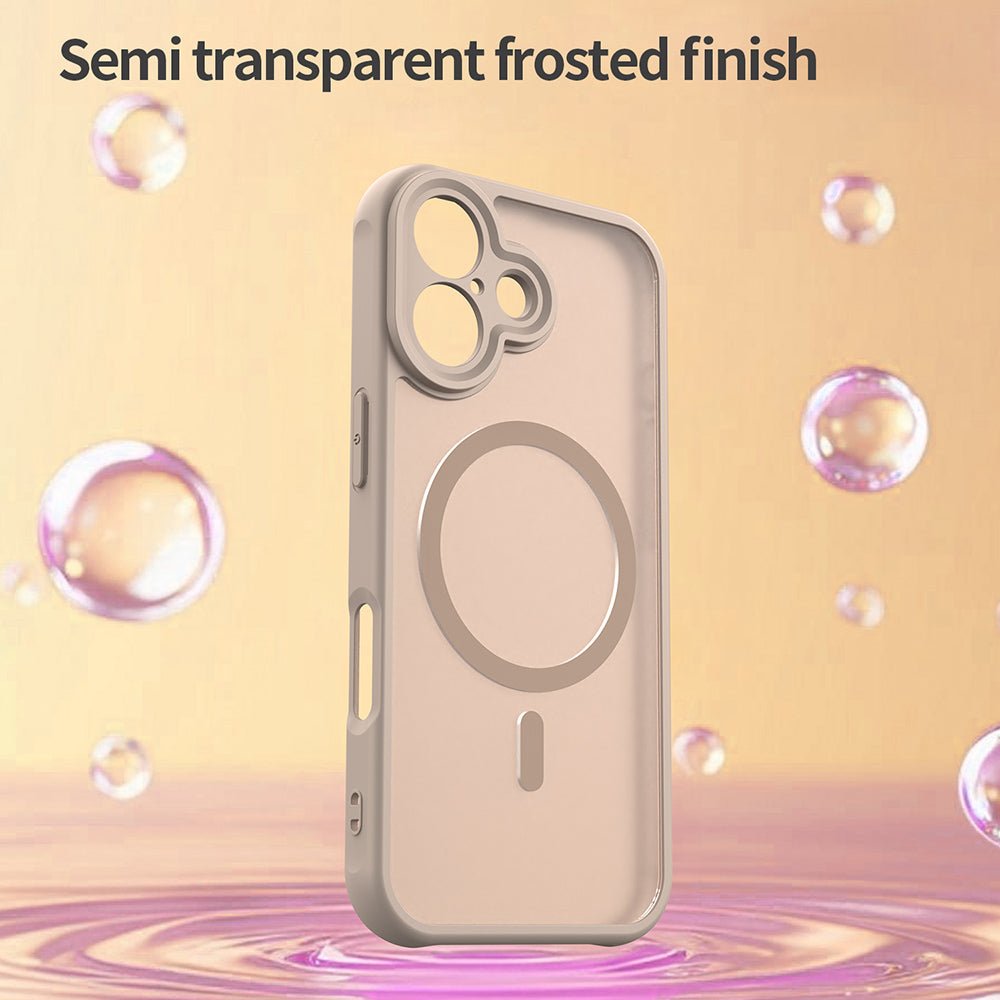 Techsuit iPhone 16 - Σκληρή Θήκη με Πλαίσιο Σιλικόνης και MagSafe - HaloFrost II MagSafe - Gold