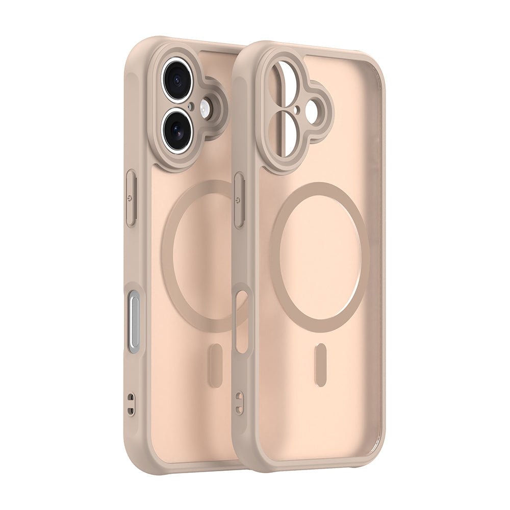 Techsuit iPhone 16 - Σκληρή Θήκη με Πλαίσιο Σιλικόνης και MagSafe - HaloFrost II MagSafe - Gold