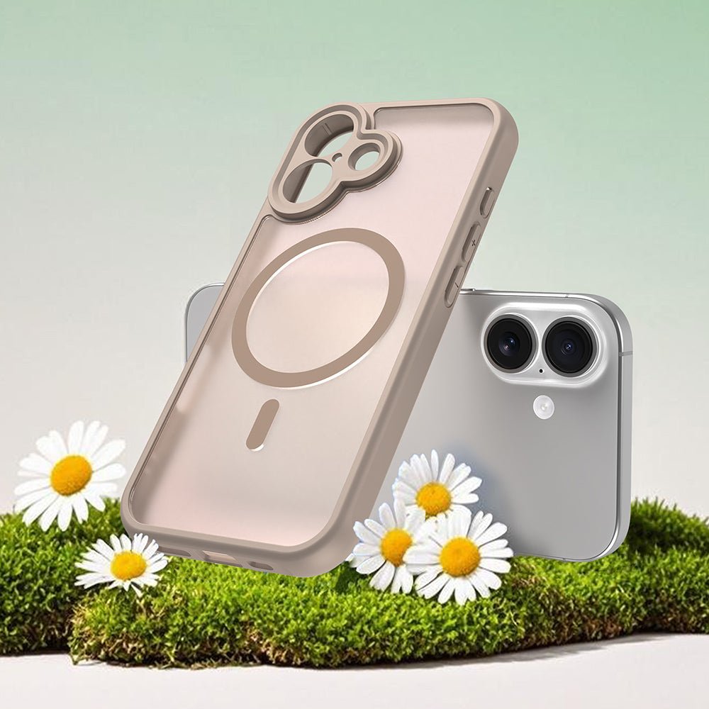Techsuit iPhone 16 - Σκληρή Θήκη με Πλαίσιο Σιλικόνης και MagSafe - HaloFrost II MagSafe - Gold