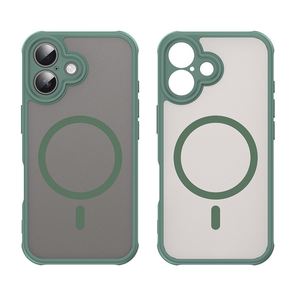 Techsuit iPhone 16 - Σκληρή Θήκη με Πλαίσιο Σιλικόνης και MagSafe - HaloFrost II MagSafe - Green