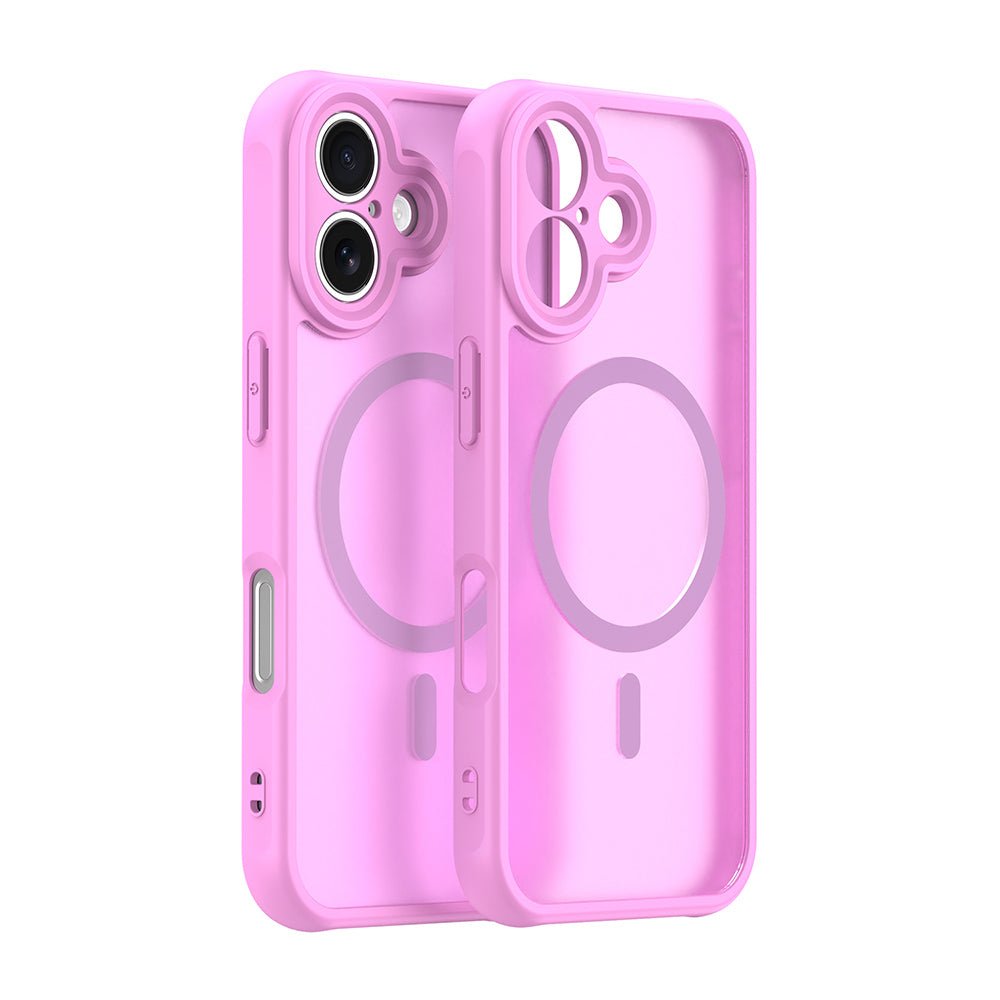 Techsuit iPhone 16 - Σκληρή Θήκη με Πλαίσιο Σιλικόνης και MagSafe - HaloFrost II MagSafe - Pink