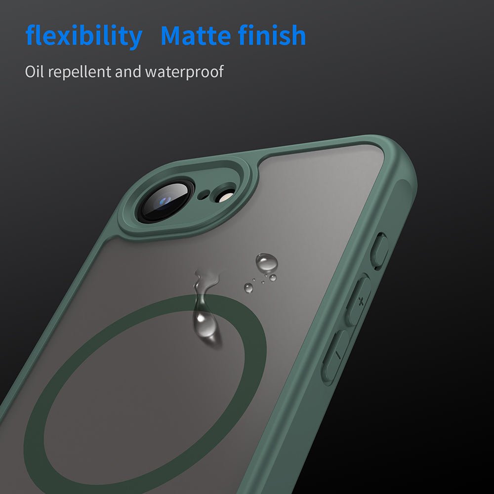 Techsuit iPhone 16e / iPhone 17e - Σκληρή Θήκη με Πλαίσιο Σιλικόνης και MagSafe - HaloFrost II MagSafe - Green