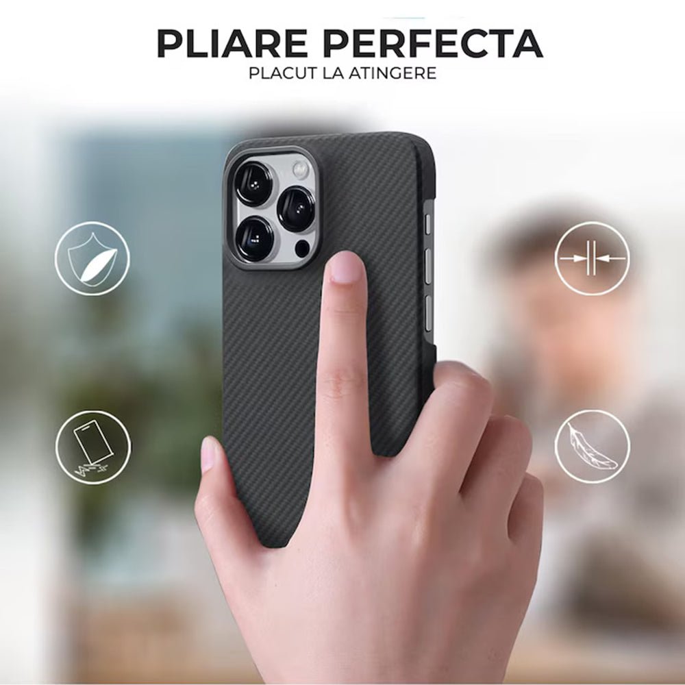 Techsuit iPhone 17 Pro Max Σκληρή Θήκη - Aramid Fiber MagSafe - Black