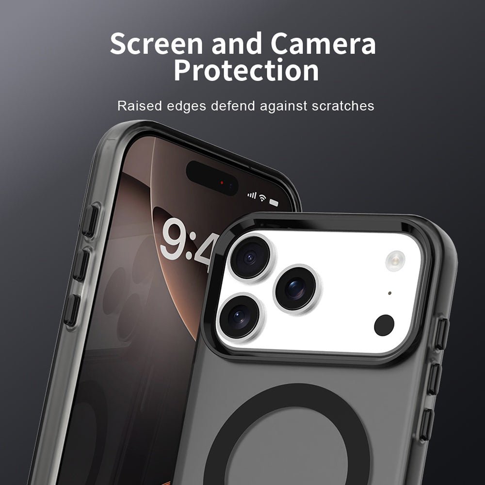 Techsuit iPhone 17 Pro Max - Σκληρή Θήκη με Πλαίσιο Σιλικόνης και MagSafe - CandyCase MagSafe - Black