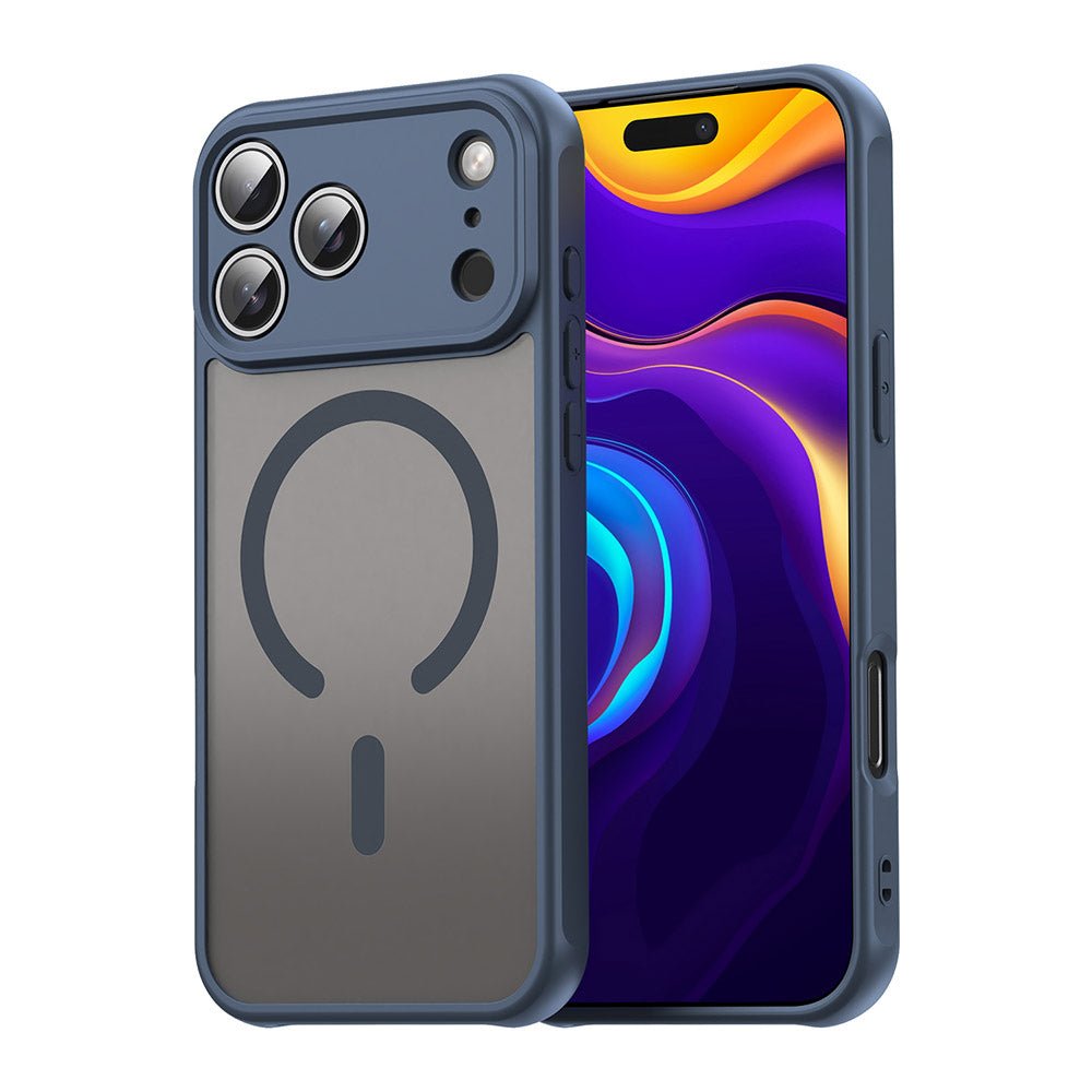 Techsuit iPhone 17 Pro Max - Σκληρή Θήκη με Πλαίσιο Σιλικόνης και MagSafe - HaloFrost II MagSafe - Navy Blue