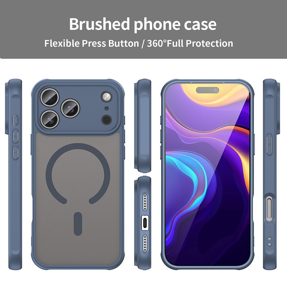 Techsuit iPhone 17 Pro Max - Σκληρή Θήκη με Πλαίσιο Σιλικόνης και MagSafe - HaloFrost II MagSafe - Navy Blue