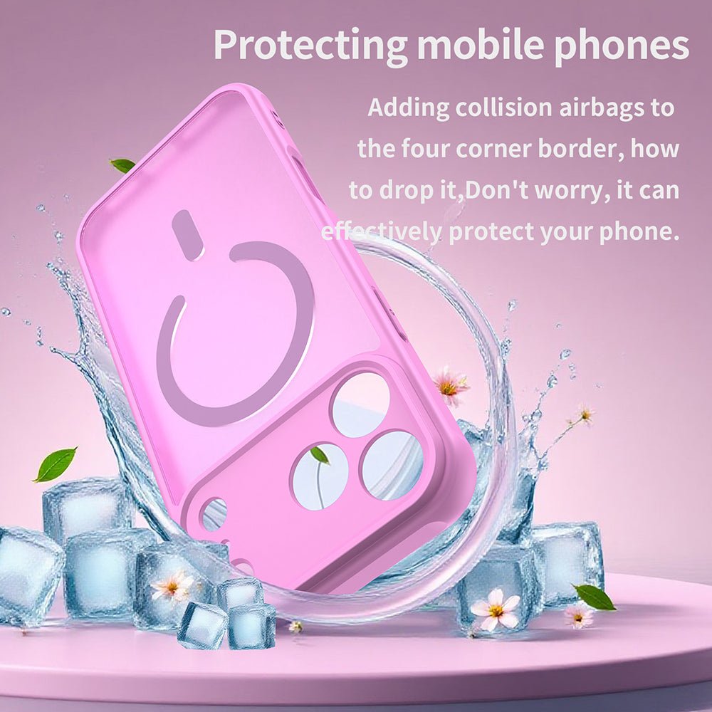 Techsuit iPhone 17 Pro Max - Σκληρή Θήκη με Πλαίσιο Σιλικόνης και MagSafe - HaloFrost II MagSafe - Pink