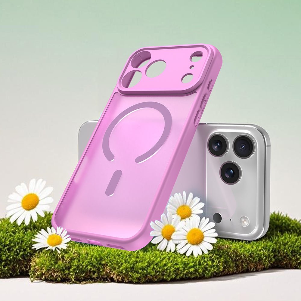 Techsuit iPhone 17 Pro Max - Σκληρή Θήκη με Πλαίσιο Σιλικόνης και MagSafe - HaloFrost II MagSafe - Pink