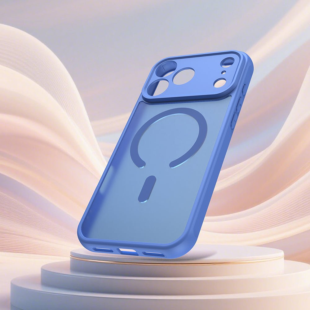 Techsuit iPhone 17 Pro Max - Σκληρή Θήκη με Πλαίσιο Σιλικόνης και MagSafe - HaloFrost II MagSafe - Sky Blue
