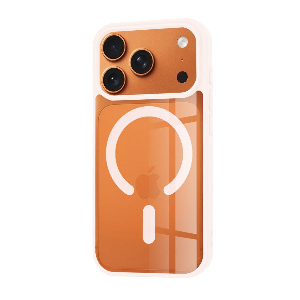 Techsuit iPhone 17 Pro Max - Σκληρή Θήκη με Πλαίσιο Σιλικόνης - MagSafe Pro - Clear / Nude Pink