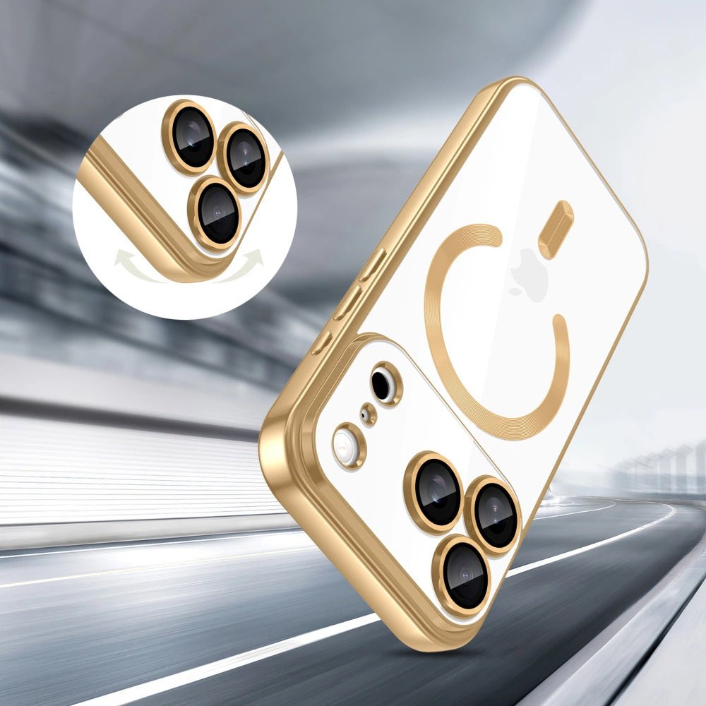 Techsuit iPhone 17 Pro Max - Θήκη Σιλικόνης - Luxury Crystal MagSafe - Silver
