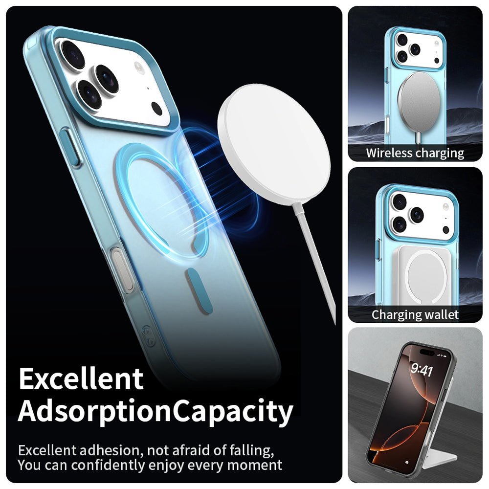Techsuit iPhone 17 Pro - Σκληρή Θήκη με Πλαίσιο Σιλικόνης και MagSafe - CandyCase MagSafe - Blue