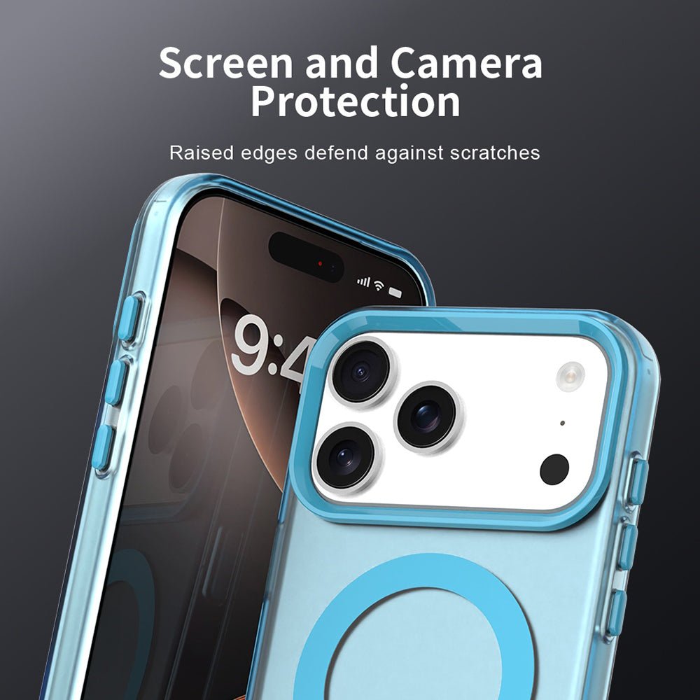 Techsuit iPhone 17 Pro - Σκληρή Θήκη με Πλαίσιο Σιλικόνης και MagSafe - CandyCase MagSafe - Blue
