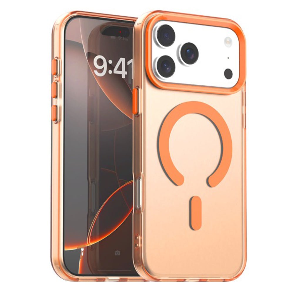 Techsuit iPhone 17 Pro - Σκληρή Θήκη με Πλαίσιο Σιλικόνης και MagSafe - CandyCase MagSafe - Orange