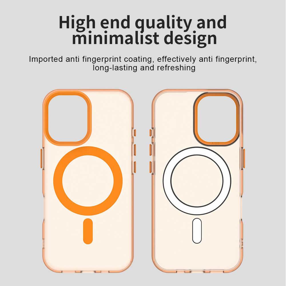 Techsuit iPhone 17 Pro - Σκληρή Θήκη με Πλαίσιο Σιλικόνης και MagSafe - CandyCase MagSafe - Orange