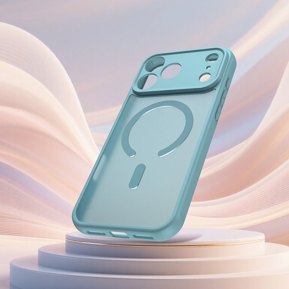 Techsuit iPhone 17 Pro - Σκληρή Θήκη με Πλαίσιο Σιλικόνης και MagSafe - HaloFrost II MagSafe - Mint Green