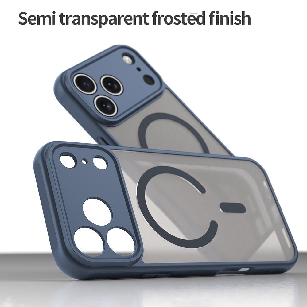 Techsuit iPhone 17 Pro - Σκληρή Θήκη με Πλαίσιο Σιλικόνης και MagSafe - HaloFrost II MagSafe - Navy Blue