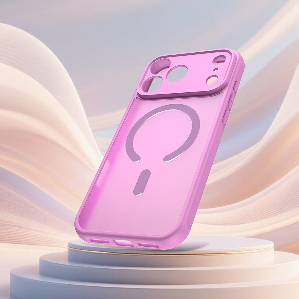 Techsuit iPhone 17 Pro - Σκληρή Θήκη με Πλαίσιο Σιλικόνης και MagSafe - HaloFrost II MagSafe - Pink
