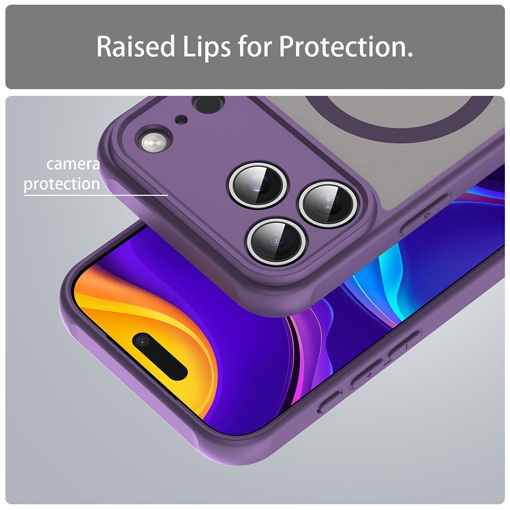 Techsuit iPhone 17 Pro - Σκληρή Θήκη με Πλαίσιο Σιλικόνης και MagSafe - HaloFrost II MagSafe - Purple
